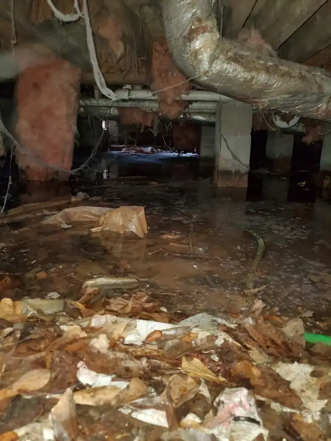 Crawl space flood assessment for Commercial Water Damage Restoration in South Valley