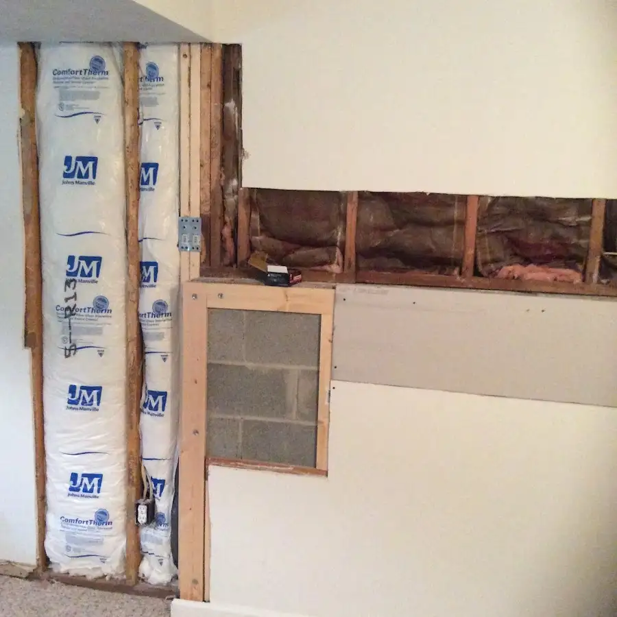 Wall insulation replacement during Contents Cleaning & Restoration in South Valley